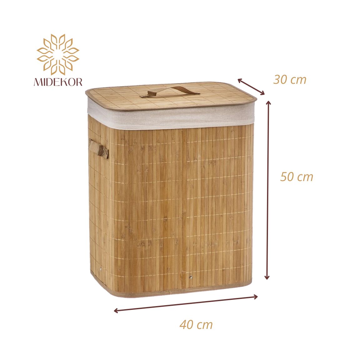 CESTA DE BAMBÚ PARA ROPA