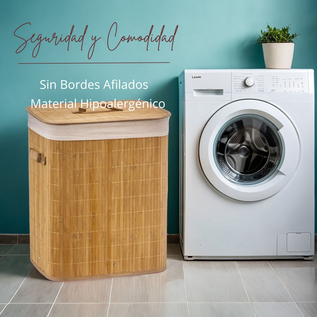 CESTA DE BAMBÚ PARA ROPA