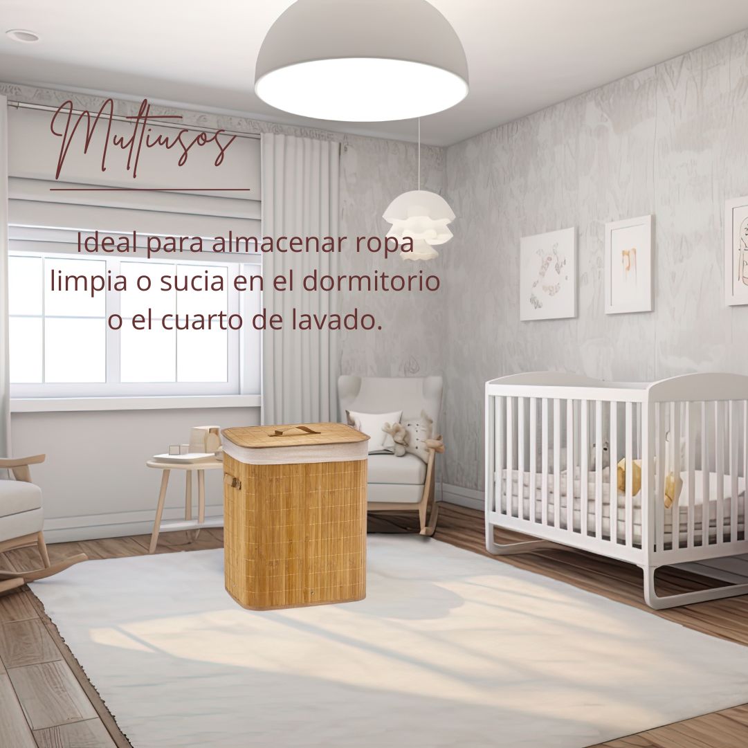 CESTA DE BAMBÚ PARA ROPA