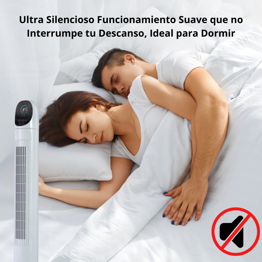 Ventilador de Torre Silencioso 86 cm con Pantalla LED, Temporizador Digital y Mando a Distancia | Oscilante, 3 Velocidades